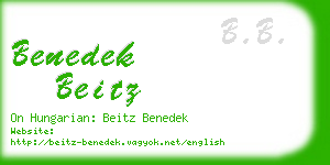 benedek beitz business card